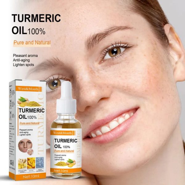 Turmeric Freckle Serum Whitening Dark Spots Organic Turmeric Oils Brighten Dark Skin Pigment Anti Aging Wrinkle Moisturizer (10ml )