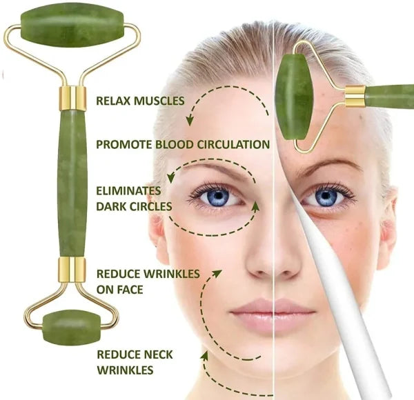 Jade Roller Single Plastic Facial Roller Manual Massage For Women
